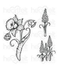 Delightful Daffodil & Hyacinth Cling Stamp Set