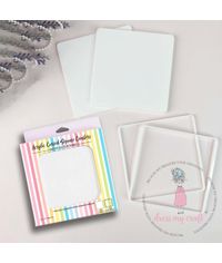 Acrylic Curved Square Coasters With Outer Ring