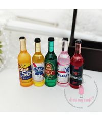 Miniature Beer & Soda Bottles