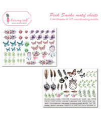 Pink Smoke Motif Sheet