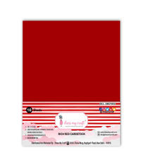 Rich Red Cardstock - 8.25 inch x 11.75 inch - 250 gsm