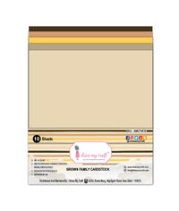 Brown Family Cardstock - 8.25 inch x 11.75 inch - 250 gsm