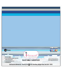 Blue Family Cardstock 12x12 - 250 gsm