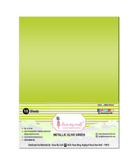 Metallic Olive Green Cardstock - 8.25 inch x 11.75 inch - 250 gsm