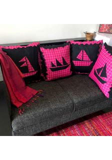 JOCELYN- CATAMARAN  APPLIQUE CUSHION COVER SET