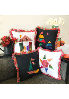 EDEN DUTCH APPLIQUE CUSHION COVER SET