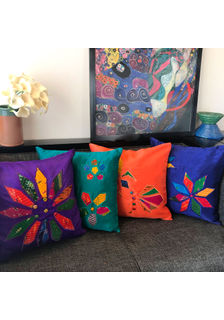 EVELYNN SALZBURG SPRING APPLIQUE CUSHION COVER SET