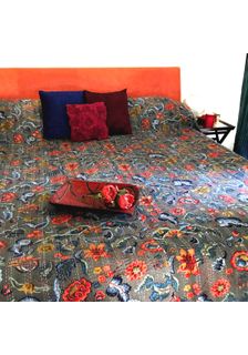 JULIANA - ASH GREY SALZBURG SPRING KANTHA BEDCOVER