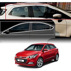 Hyundai  i20 Elite Premium Quality Car Window Frame Stainless Steel Chrome Garnish Trim Exterior, AGHI217CA