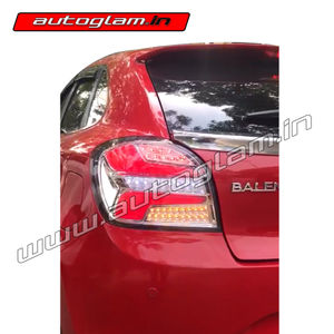 Maruti Suzuki Baleno 2015-2020 LED Tail Lights - Clear Glass, AGMSB615M