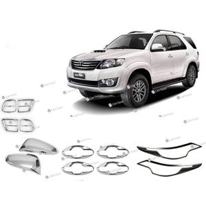 Toyota Fortuner (2012-2016) Type 1-(Set of 11 Pcs) Chrome Accessories Combo Kit, AGTF244CA