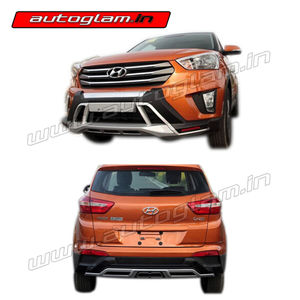 Hyundai Creta 2015-17 Nudge Guard Bumper Guard with Rear Diffuser, AGHC406NG