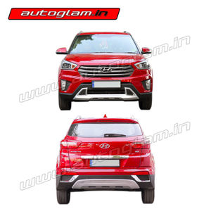 AGHC409NG, Hyundai CRETA Nudge| Bumper Guard (Small) with Rear Diffuser