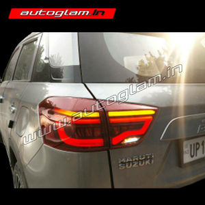 Maruti Suzuki Brezza 2016-20 Audi Q7 Style LED Tail Lights with Matrix Indicator, AGMSBT693