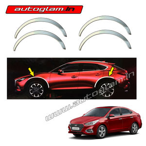 AGHV17FT, Hyundai Verna 2017+ Chrome Fender Trims -Set of 4 pieces