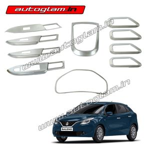 AGMSB43CA, Maruti Suzuki Baleno Chrome Interior Trim Combo - Set of 10 Pcs