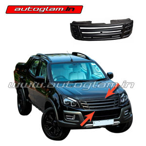 AGID22FGB, Isuzu D-Max Front Custom Grill in Matt Black