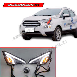 Ford Ecosport 2018-2020 Fog Lamp LED DRL with Matrix Turn Signal, AGFE27DRLFL