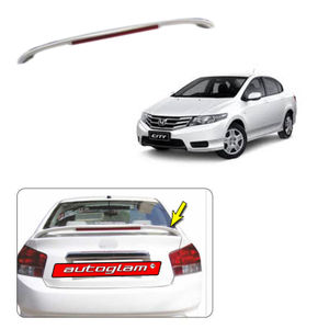 Lip Spoiler with LED Light for Honda City 2008-2014 all Models, Color - TAFFETA WHITE, AGHCN27LS