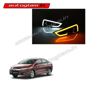 Honda City 2014-2016 Fog Lamp LED DRL Assembly, Set of 2 (Right & Left), AGHC28DRL