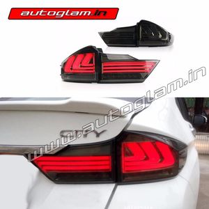 Honda City 2016-2020 Lexus Style LED Taillights with Matrix Indicator, SMOKE Color, AGHC612TL