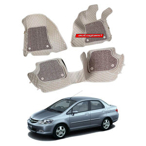 7D Car Mats Compatible with Honda City ZX 2006, Color - Beige, AGHC7DZX2