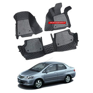 7D Car Mats Compatible with Honda City ZX 2006, Color - Black, AGHC7DZX1