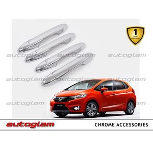 AGHJ46CA, Honda Jazz Old Model Chrome Handle Door Cover - Set of 4 Pieces