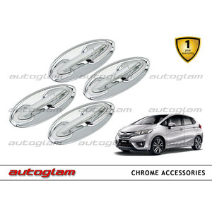 AGHJ47CA, Honda Jazz New Model, Chrome Bowl Cover Insert Trim - Set of 4 pieces