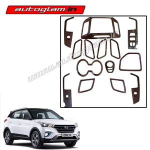 Hyundai Creta 2015-19 Wooden Interior Kit, Set of 14 Pcs, AGHC535WK