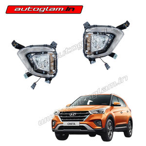 Hyundai Creta 2018-2019 LED DRL with Fog Light Kit, AGHC18DRL