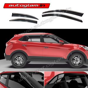 Hyundai Creta 2018+ Wind Visor / Door Visor with Chrome Line, AGHC12WVCL