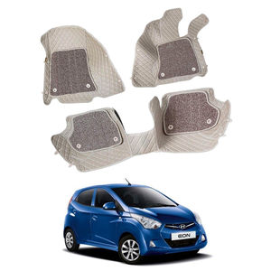 7D Car Mats Compatible with Hyundai Eon, Color - Beige, AGHEON7D