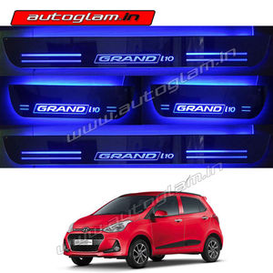 Hyundai Grand i10 2013-19 Door Blue LED Sill Plates-Set of 4 Pcs, AGMHI67DSP