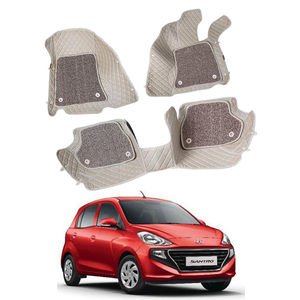 7D Car Mats Compatible with Hyundai Santro New, Color - Beige, AGHSN7D18