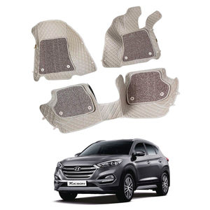 7D Car Mats Compatible with Hyundai Tucson, Color - Beige, AGHT7D