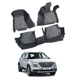 7D Car Mats Compatible with Hyundai Venue, Color - Black, AGHV7DB