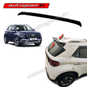 Roof Spoiler for Hyundai Venue 2019+, Color - GLOSS BLACK, AGHV19RSB