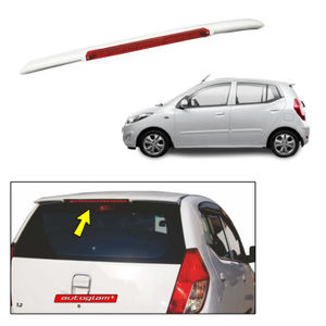  Roof Spoiler with LED Light for Hyundai i10 2007-2013 Models, Color - CRYSTAL WHITE, Latest Style,AGHi1013RSCW