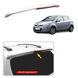 Roof Spoiler with LED Light for Hyundai i20 2008-2011 Models, Color - SLEEK SILVER, AGHi208RSSS