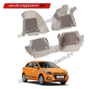 7D Mats for Hyundai i20 Elite All Models, Color - Beige, AGHi207DB