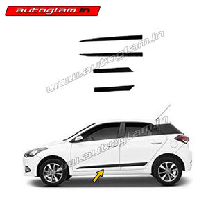 Hyundai i20 Elite Side Door Beading, Door Protector, Black Color, AGHI20E201DC