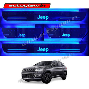 Jeep Compass Door Blue LED Sill Plates-Set of 4 Pcs, AGJC73DSP