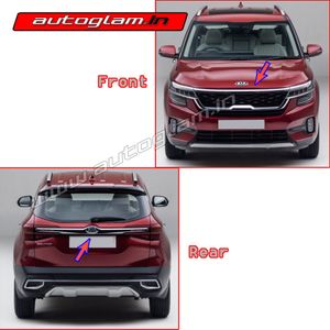 Kia Seltos Chrome Plated Front Grill & Rear Trunk Dicky Chrome Trim, AGKS99CA