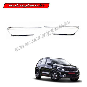 Kia Sonet Chrome Headlights Cover - Set of 2 Pcs, AGKS369CA3