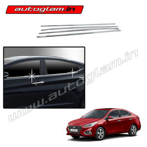 AGHV17LWG, Hyundai Verna 2017+ Lower Window Chrome Garnish