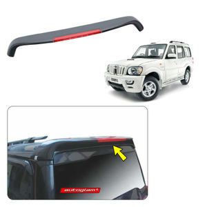 Roof Spoiler with LED Light for Mahindra Scorpio 2002-2014 Models, Color - DIAMOND WHITE, AGMS02RSDM