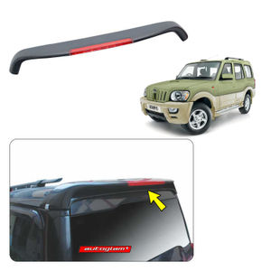 Roof Spoiler with LED Light for Mahindra Scorpio 2002-2014 Models, Color - ROCKY BEIGE, AGMS02RSRB