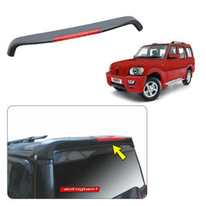 Roof Spoiler with LED Light for Mahindra Scorpio 2002-2014 Models, Color - TOREADOR RED, AGMS02RSTR