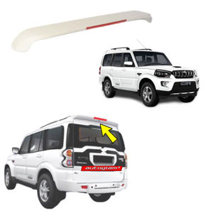 Roof Spoiler with LED Light for Mahindra Scorpio 2017-2020 Models, Color - PEARL WHITE, AGMS17RSPW